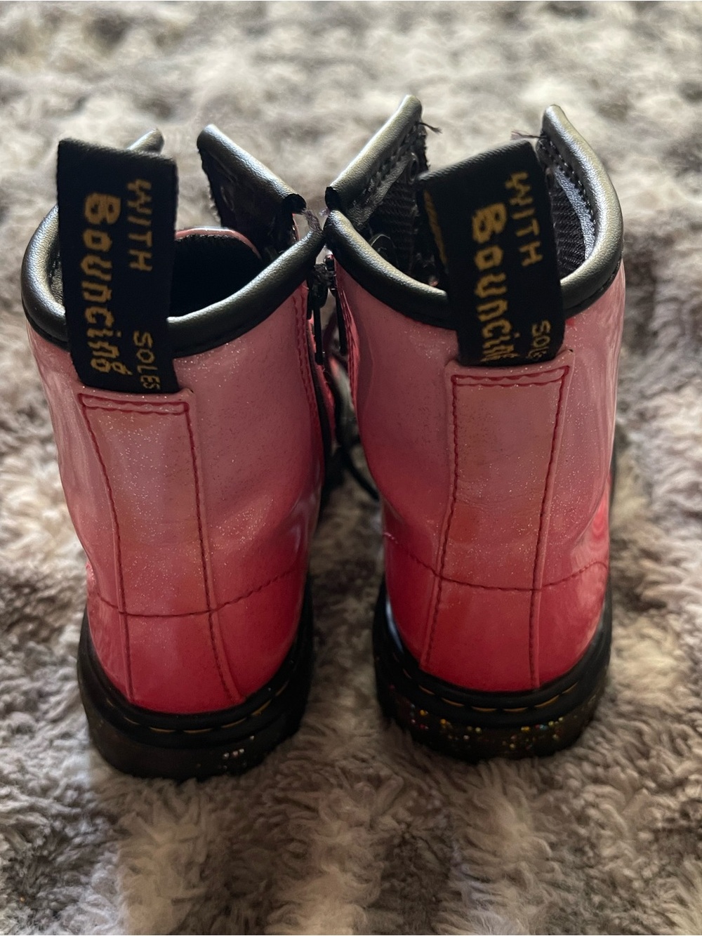 Dr. Martens 1460 Glitter
Ombre Boot - Kids' Pink Lace-Up Boots with Glitter Sole - Picture 4 of 10